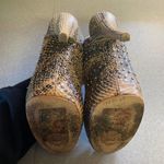 Zigi ny Urgent Snakeskin Leather Gold Studded Sling Back Prom Wedding He… Size 9 Photo 7