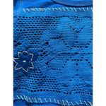 We The Free  Window Crochet Bright Electric Blue Tank Top XS Photo 4