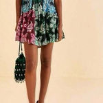 Farm Rio Sweet Mermaids Bandana Paisley Patchwork Puff Sleeve Mini Dress XS Photo 0