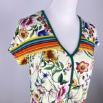 Johnny Was NWOT  Felix Trapeze Midi Dress Floral Size XXS Short-sleeved V-neck Photo 7