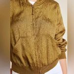 Anthropologie Maeve Golden Tan Silky Bomber Jacket Women’s Size Small S Photo 0