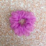Orchid Crystal Organza Scrunchie Purple Photo 1