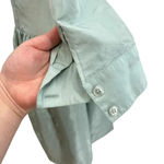 Rickie Freeman for Teri Jon Teal Blue Green Drop Waist Shirtdress Silk Size 10 Photo 6