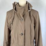 Studio Works Studio‎ Works Womens Hooded Rain Coat Jacket Lightweight Brown Medium Photo 1
