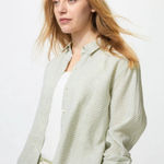 Uniqlo  Olive Checkered Linen Shirt Photo 0