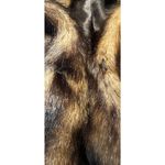 Adrienne Landau Brown Animal Print Faux Fur Lined Vest Pockets XS Oversized Photo 11