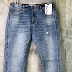Evidnt Los Angeles Size 26 Tate Skinny Distressed Blue Jeans 3” Slit Pan… Photo 2