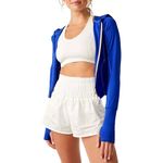 NWT FP Movement Playin for Keeps Layer Hoodie track jacket size XS blue orange Photo 1