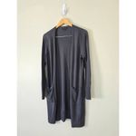 Universal Standard  Long Line Knee Length Open Cardigan Sweater Size 2XS Gray Photo 2
