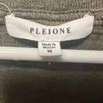 Pleione  Thin Knit Sweater Women Med Pale Olive Photo 1