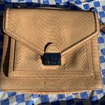 Loeffler Randall  Embossed Python Rider Tan Beige Leather Purse Photo 1
