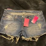 Tommy Hilfiger  Blue Jean Shorts with Distressed Hem Photo 0