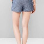 Gap Chambray Scalloped Hem Shorts Blue 4 Photo 1