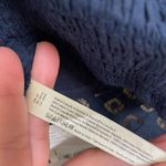 Free People Adella Bralette Crochet Ruched Floral Lace Navy Blue Small NWT Photo 2