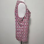 Pacific&Co 9&  Pink Butterfly Drapeneck Sleeveless Jersey Knit Blouse Size Large Photo 2