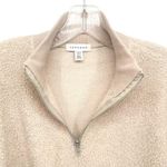 Topshop Teddy Fleece Pullover Quarter Zip Sweatshirt Photo 9