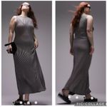 Topshop  Curve Stripe Panel Knit Tank Dress Black White 16-18 Photo 1