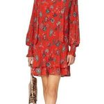 Derek Lam  10 Crosby - Red Floral Pleated Dress Sz 38/2 Photo 0
