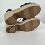 a.n.a  Womens Dukes Heeled Sandals Denim size 7.5 NWT Platform Raffia Ankle Strap Photo 7