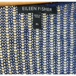 Eileen Fisher Blue Linen Open Knit Cardigan XL Lightweight Layer Coastal Resort Photo 4