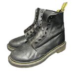 Dr. Martens Pascal Black Leather Lace Up Combat Boots Women 7 Grunge Emo Rave Photo 0