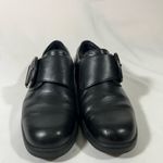 Ecco LEATHER MONK STRAP WOMEN SLIP ON LOAFER BUCKLE BLACK EU 38 SZ 7.5-8 PREOWN Photo 1