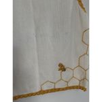 Y2K Michael Simon Knit crochet Bumblebee beaded Vest white gold yellow S/M Photo 6