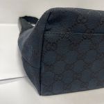 Gucci Black GG Canvas Hobo Bag w/ Leather Trim - Preowned Photo 6