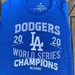 Fanatics Woman’s LA Dodgers 2020 World Series Champions Short Sleeve Shirt Photo 4