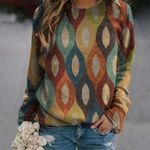 Exclusive chain link colorful sweatshirt size large Photo 0