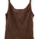 Old Navy  Brown‎ Ribbed Knit Sleeveless Tank Top Sz S NEW Photo 0