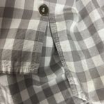 Simply Noelle Check Print Gray Button Down Shirt Size S/M Photo 7