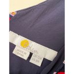 Boden Tie Waist Cecilia Jumpsuit Romper One Piece US 8R Tassel Floral Sleeveless Blue Size 8 Photo 4