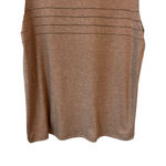 Sunbs Blouse Womens Size Large Beige Short Sleeve Lace Detail Round Neck NWT Brown Photo 3