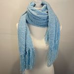 Source Unknown Blue Winter Knit Scarf Warm Thick Wrap Pattern Long for Outdoors Photo 4