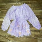 Love Shack Fancy  x Free People Bridgely
Lilac Purple Embroidered Chiffon Mini Photo 5