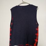 Gap Vintage Preppy Red and Blue Plaid Knitted Sweater Vest  Photo 2