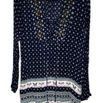 En Crème Blue Patterned Top or Mini Dress Size M Photo 0