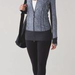 Lululemon Athletica Womens Daily Practice Zip Up Hooded Jacket Gray Black Size 8 Photo 2