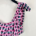 J.Crew NEW  One Shoulder Bow Bikini Top Resort Pink Bright Kell Vacation Small Photo 4