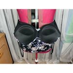 Ambrielle tankini top swimsuit floral black pink purple underwire Size XL Photo 7