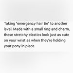 Lululemon Logo Charm Hair Ties 3 Pack Color Black / Gold NWT Photo 1