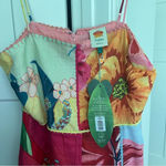 Farm Rio NWT  Mixed Garden Dress Floral Patch Linen Midi Photo 2