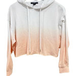 Forever 21  dip dyed hoodie Raw hem crop small long sleeve Distressed Photo 0