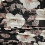 Lulus Lulu’s We Really Mesh Black Floral Print Sleeveless Ruched Midi Dress NWT Small Photo 4