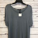 42pops platinum gray ruched side tee‎ dress Size 1X Photo 2