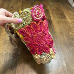 Cappelli Bright Floral Straw Tote Bag Beach Pink Photo 10