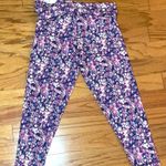 Aerie  Offline- Floral Crossover Cut Out Pink High Rise Leggings Size XL Photo 4