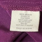 Silence + Noise  Purple Silk Semi Sheer Blouse Women’s M Coastal Preppy Minimal Photo 6