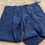 CHAPS  Cropper Trouser Pants size 14 color blue linen pants inseam 23” Photo 10